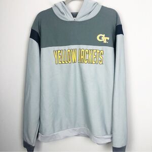 J. AMERICA | GEORGIA TECH YELLOW JACKETS Gray & Yellow Hoodie Men’s Size X-Large